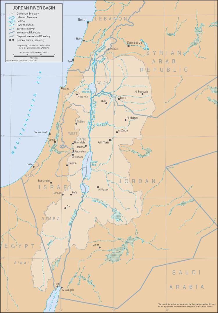 mapa Jordáne na svete