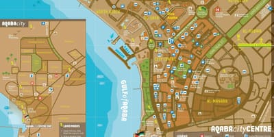 Mapa aqaba Jordánsko