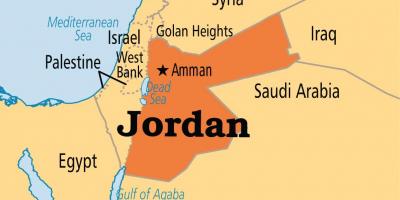 Jordánsko mapa umiestnenia