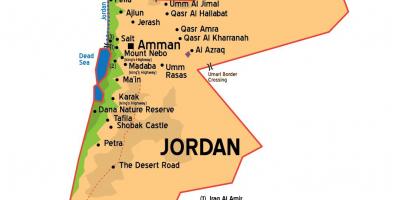 Jordánsko mestá mapu